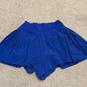 Aerie Royal Blue Pleated Skorts